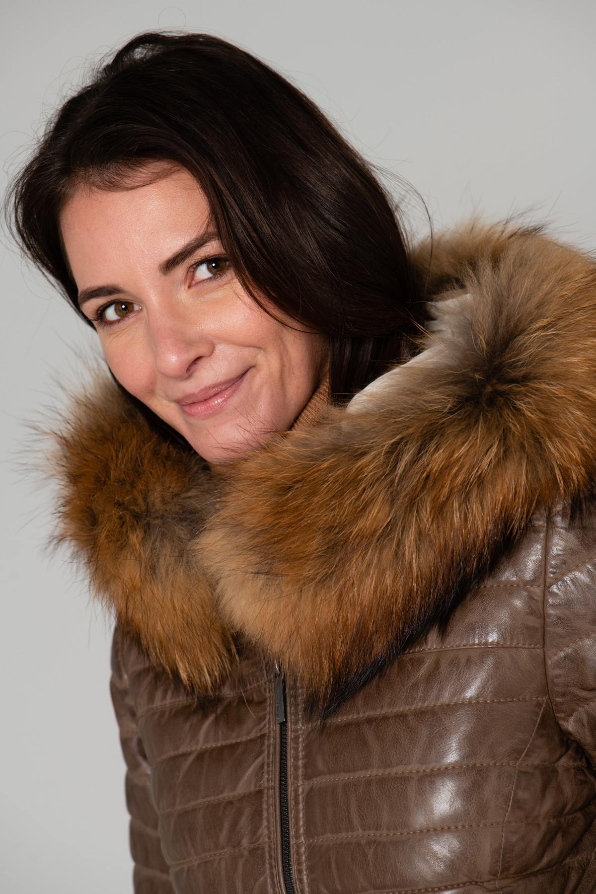 Blouson Femme Oakwood HAPPY MARRON CLAIR 503 ZZ — vue 8