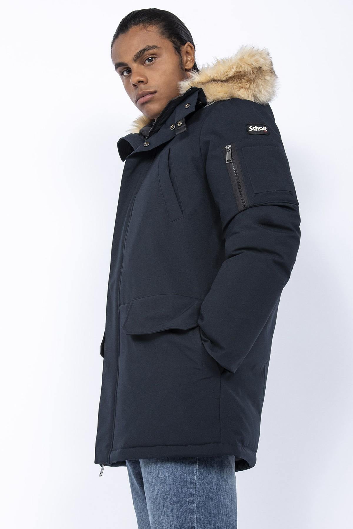 Herren Mantel Schott NELSON20 NAVY — Ansicht 1