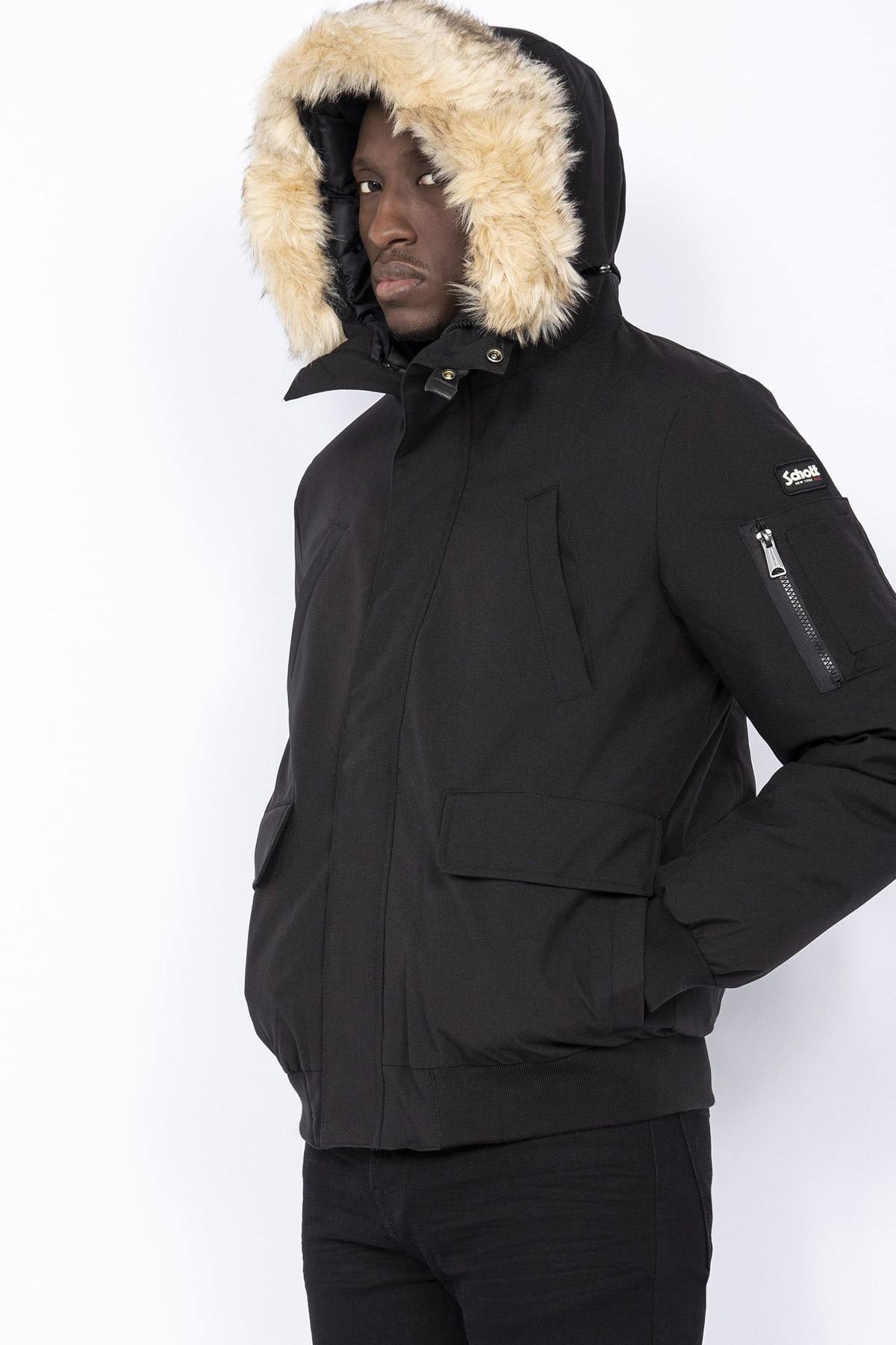 Blouson Homme Schott KEYBURN BLACK — vue 1