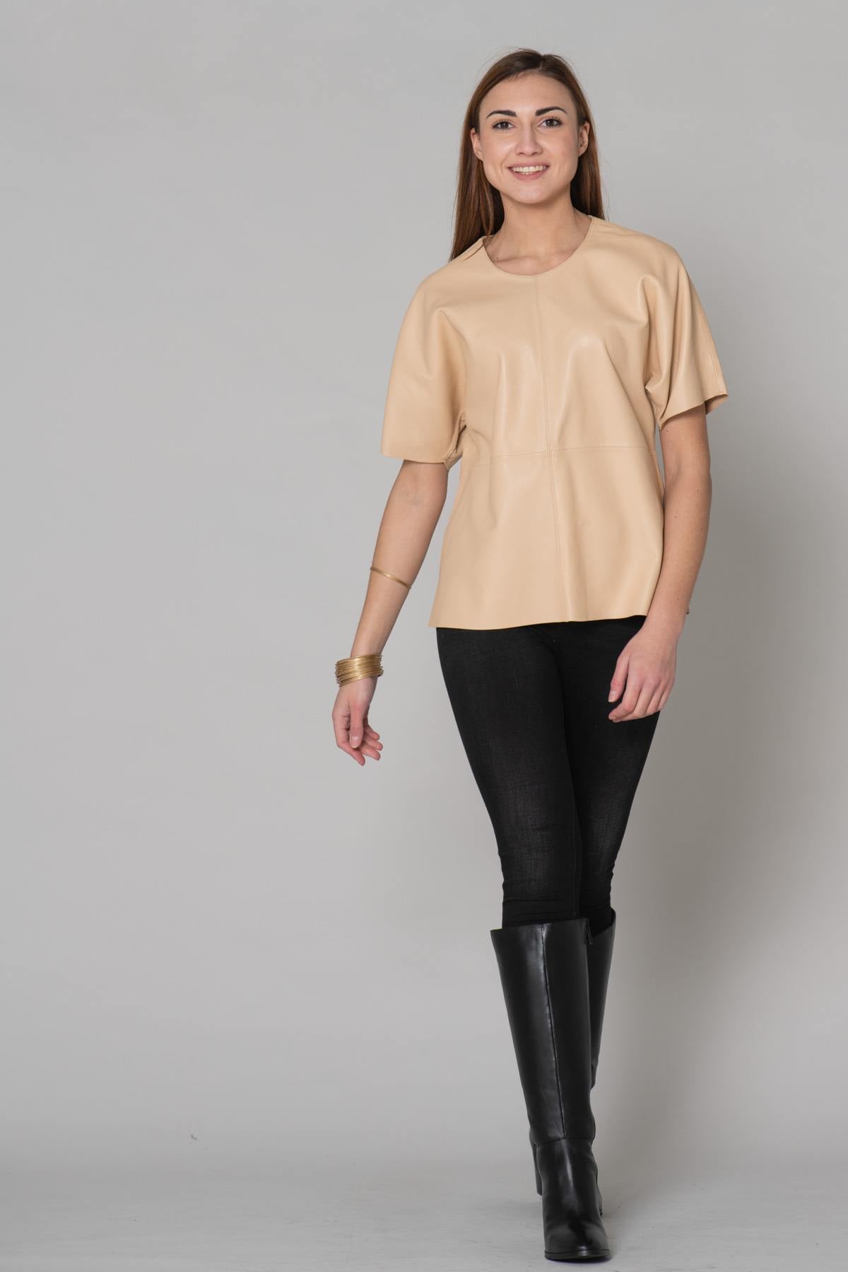 Tee Shirt Femme Oakwood ANGELINA BEIGE 514 — vue 2