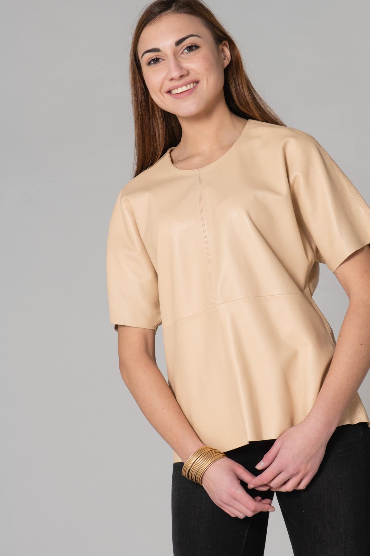 Tee Shirt Femme Oakwood ANGELINA BEIGE 514 — vue 7