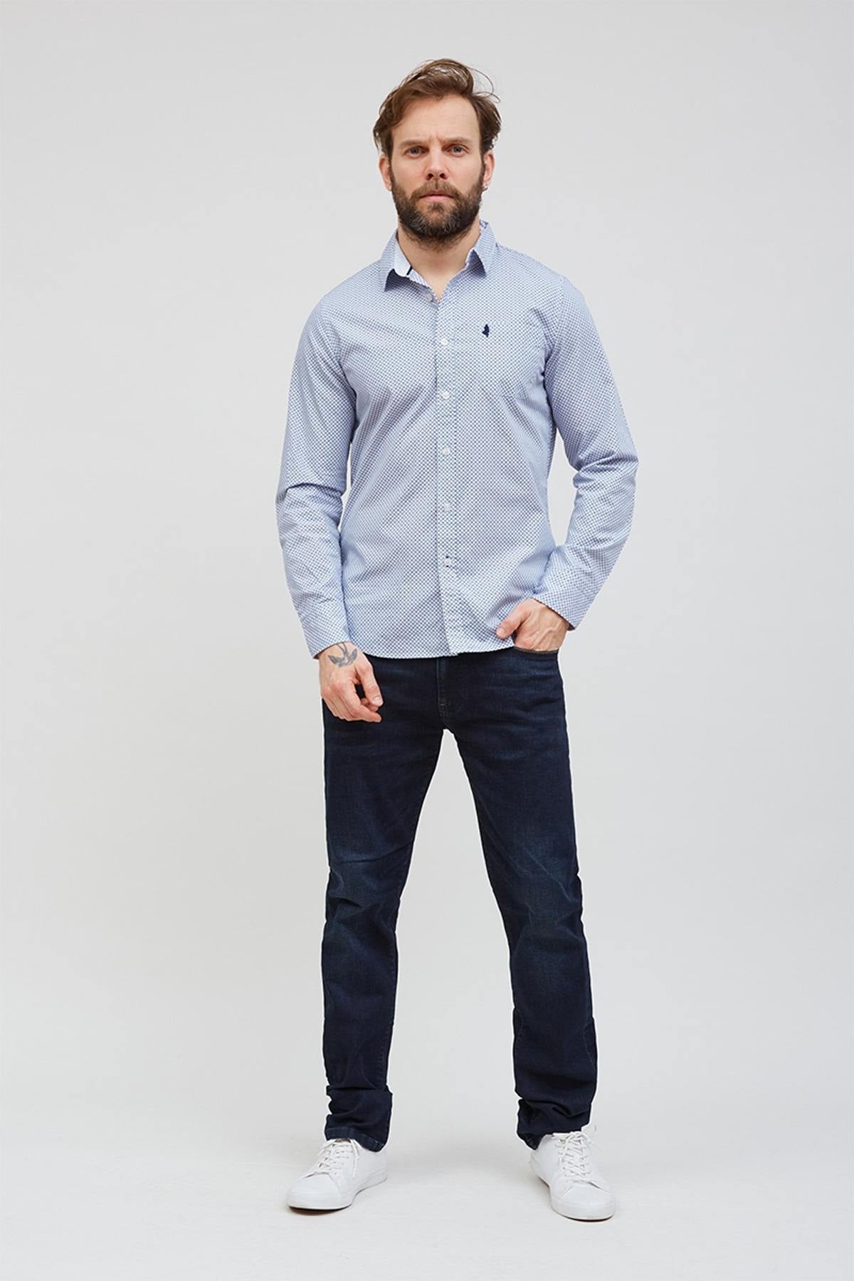 Camicia Uomo Mcs GMCHML_C044 752 MARINE — vista 3