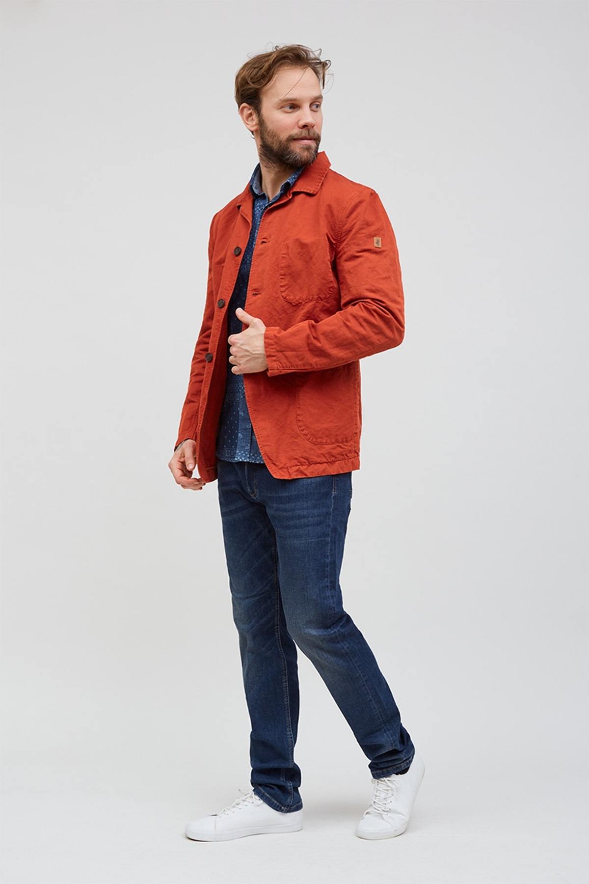 Blouson Homme Mcs GMVEST_C045 303 ROUGE BRIQUE — vue 2