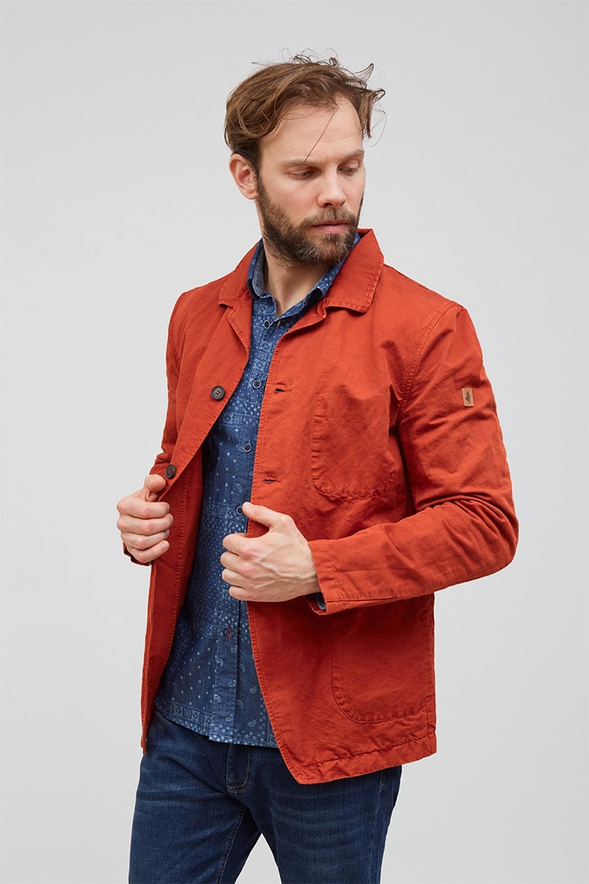 Blouson Homme Mcs GMVEST_C045 303 ROUGE BRIQUE — vue 1