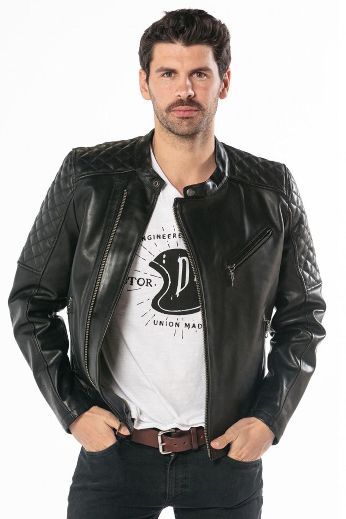 Giacche Uomo Daytona TRUCKSTON COW VEG BLACK — vista 1
