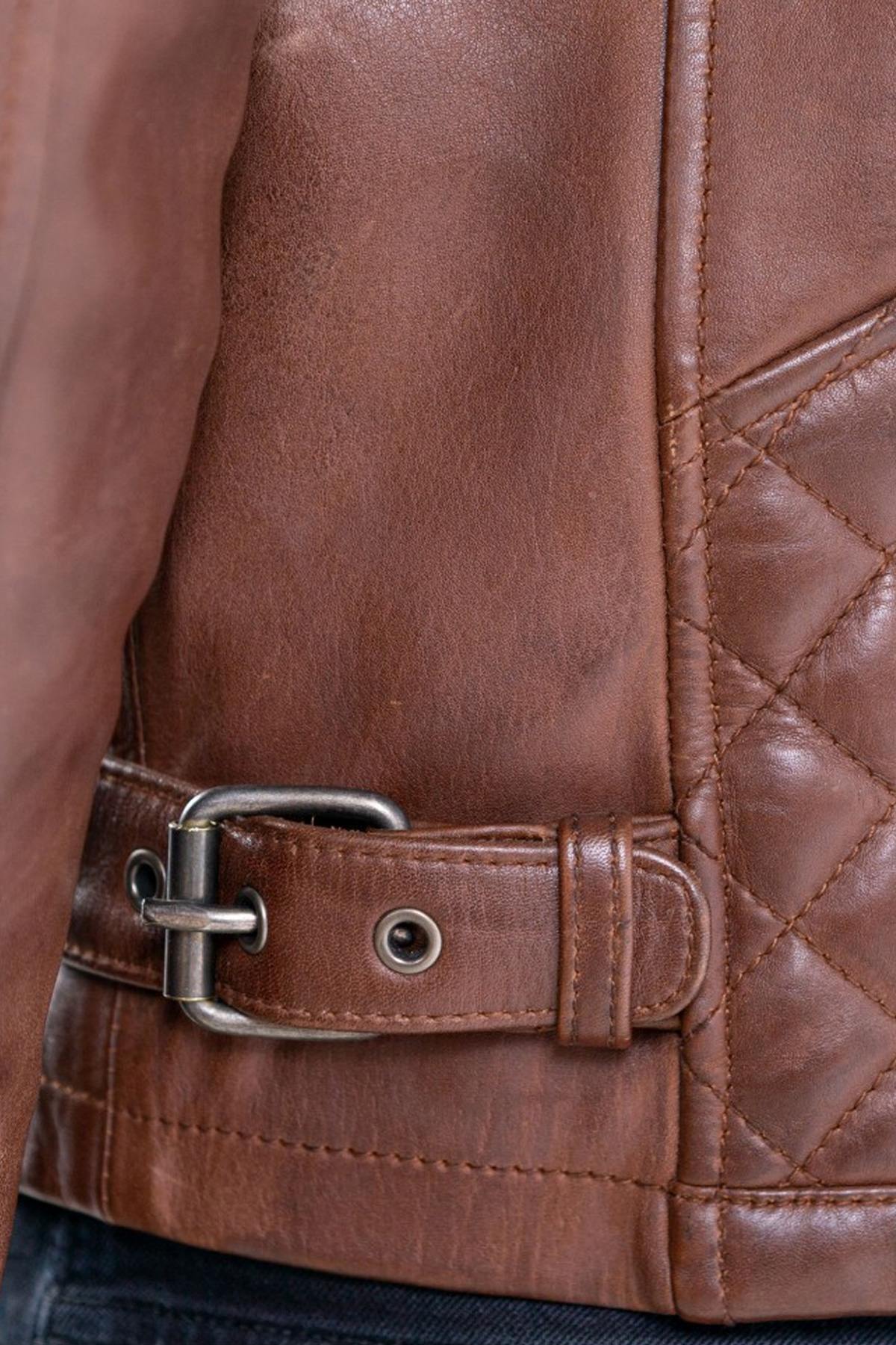 Blouson Homme Daytona TRUCKSTON COW VEG DARK COGNAC — vue 4