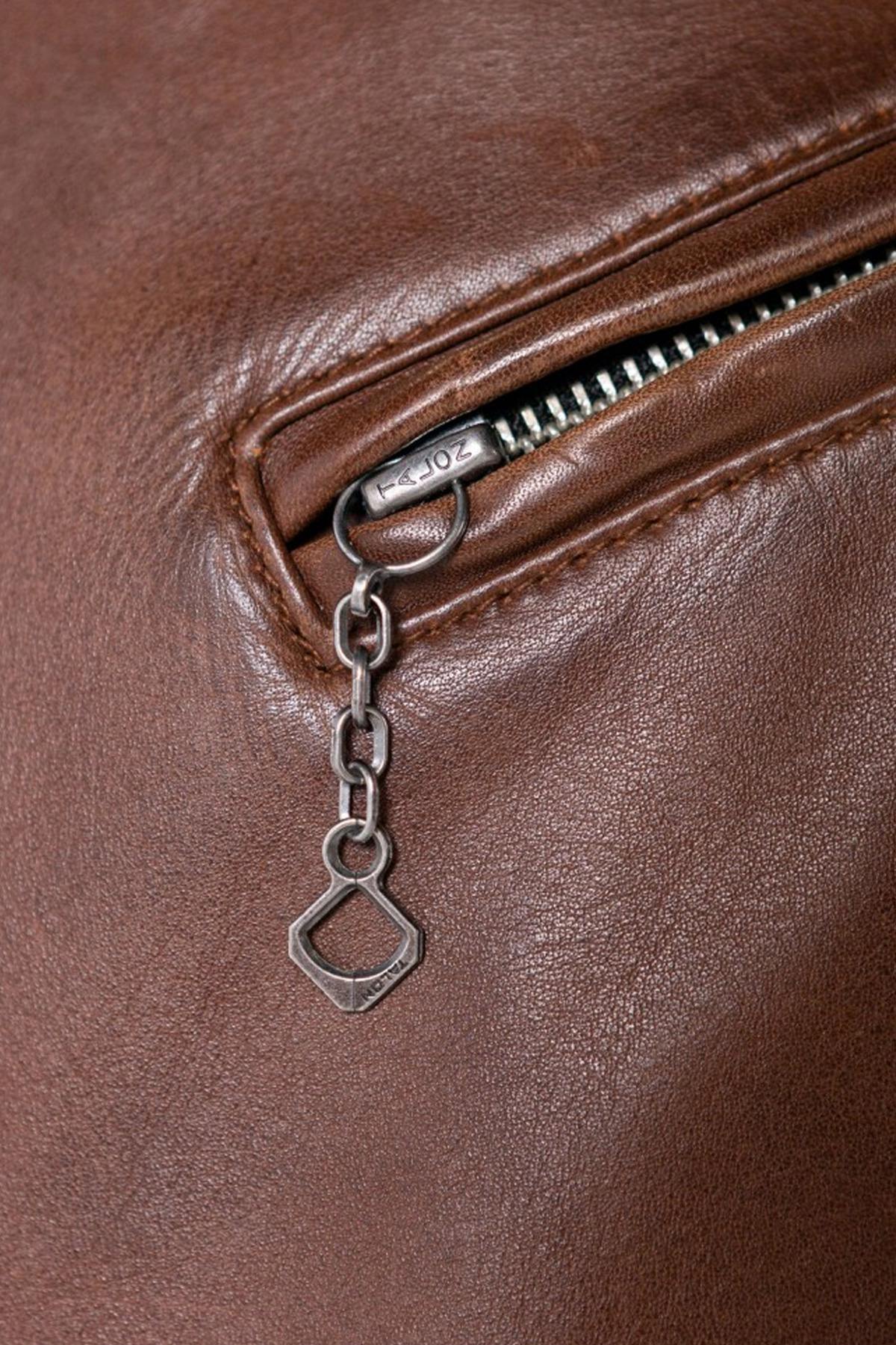 Blouson Homme Daytona TRUCKSTON COW VEG DARK COGNAC — vue 5