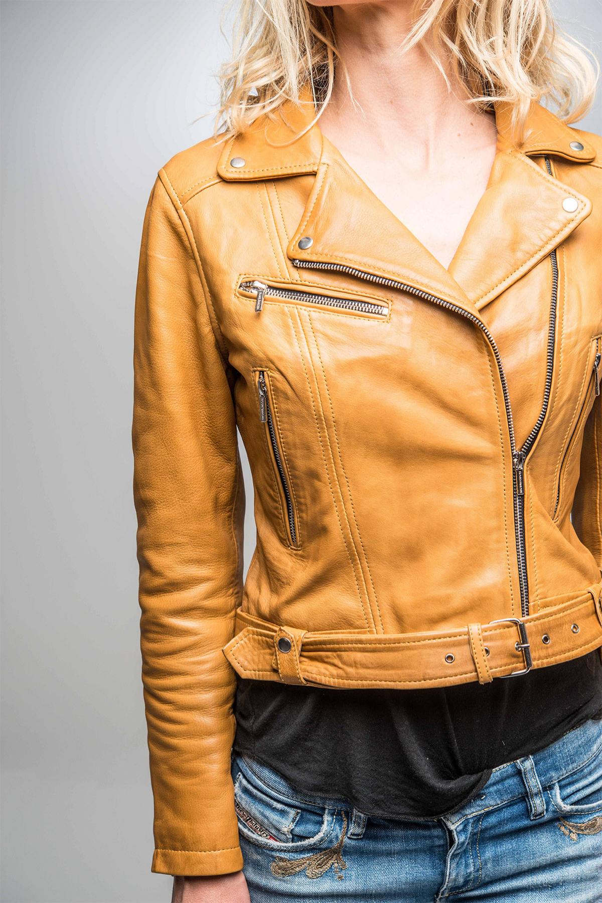 Damen Jacke Rose Garden LAURIE LAMB CASTEL SPICY MUSTARD ZZ — Ansicht 2