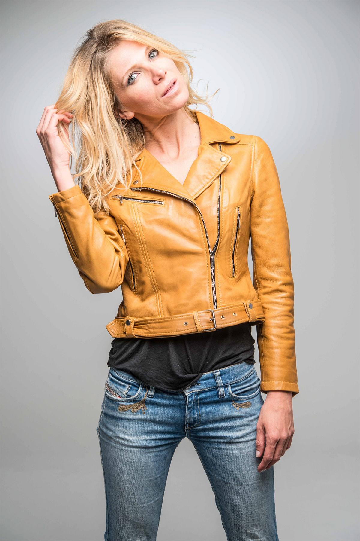 Damen Jacke Rose Garden LAURIE LAMB CASTEL SPICY MUSTARD ZZ — Ansicht 1