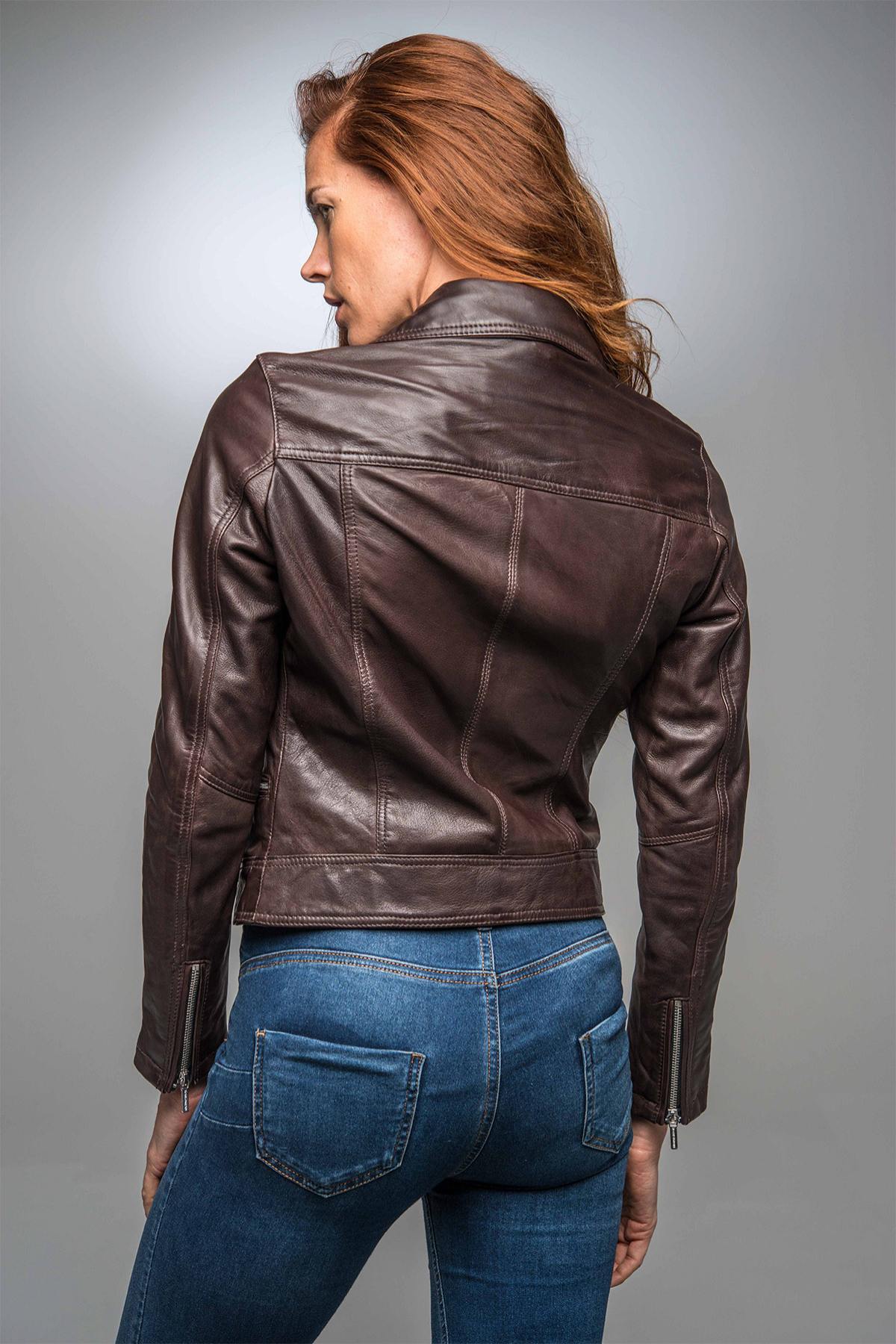 Damen Jacke Rose Garden PANEMA LAMB CASTEL BROWN ZZ10 — Ansicht 2
