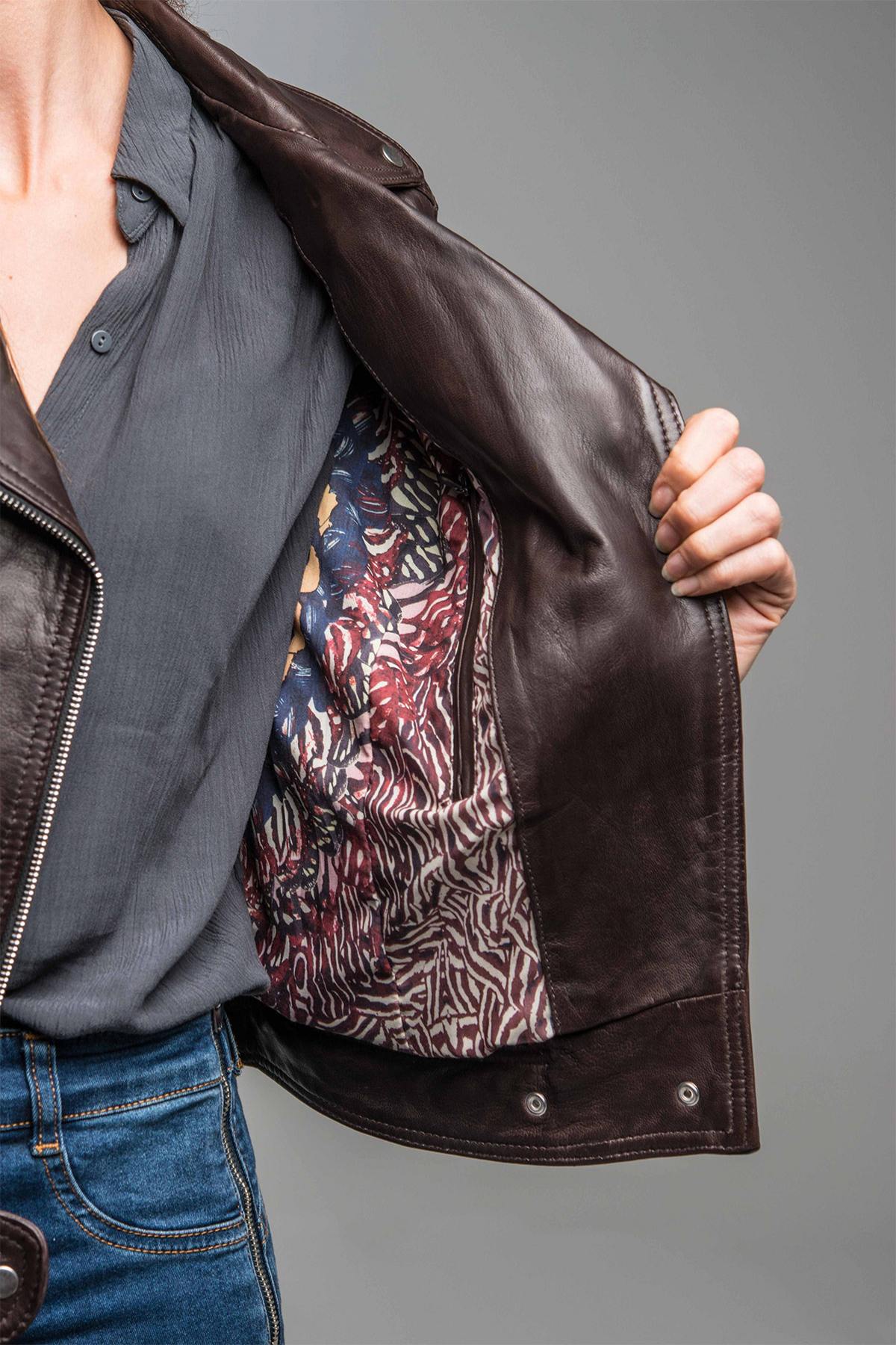 Damen Jacke Rose Garden PANEMA LAMB CASTEL BROWN ZZ10 — Ansicht 4