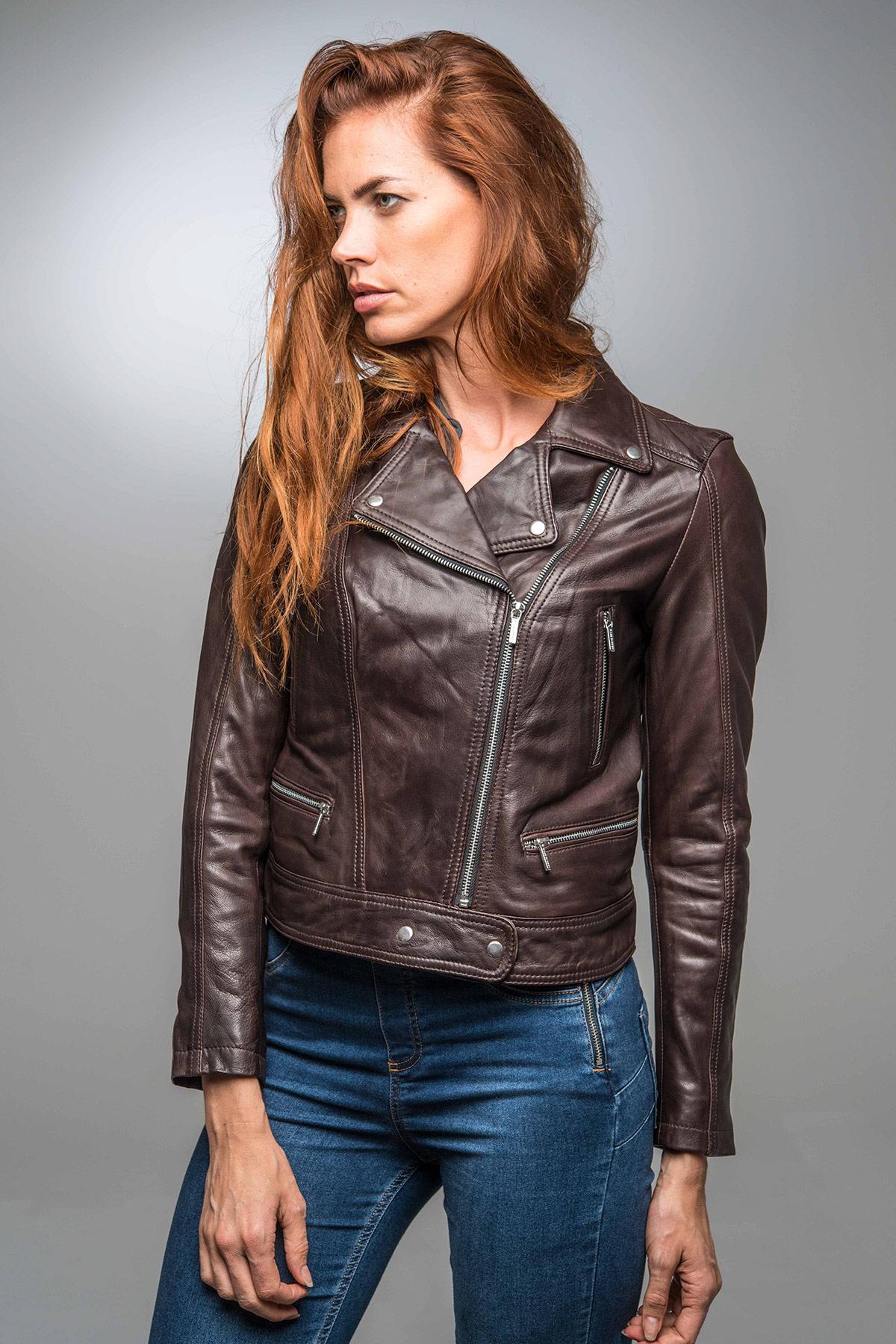 Damen Jacke Rose Garden PANEMA LAMB CASTEL BROWN ZZ10 — Ansicht 1
