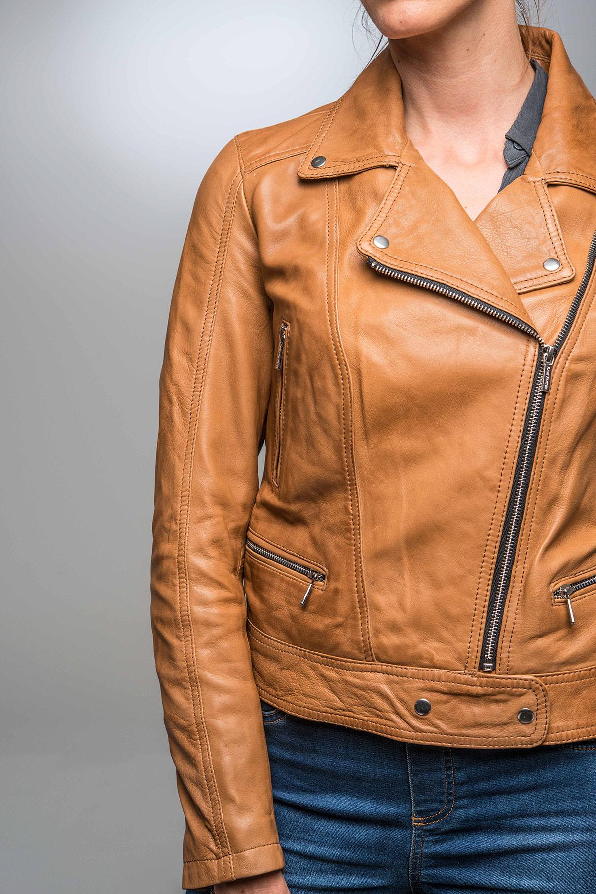 Chaqueta Mujeres Rose Garden PANEMA LAMB CASTEL TAN ZZ10 — vista 2
