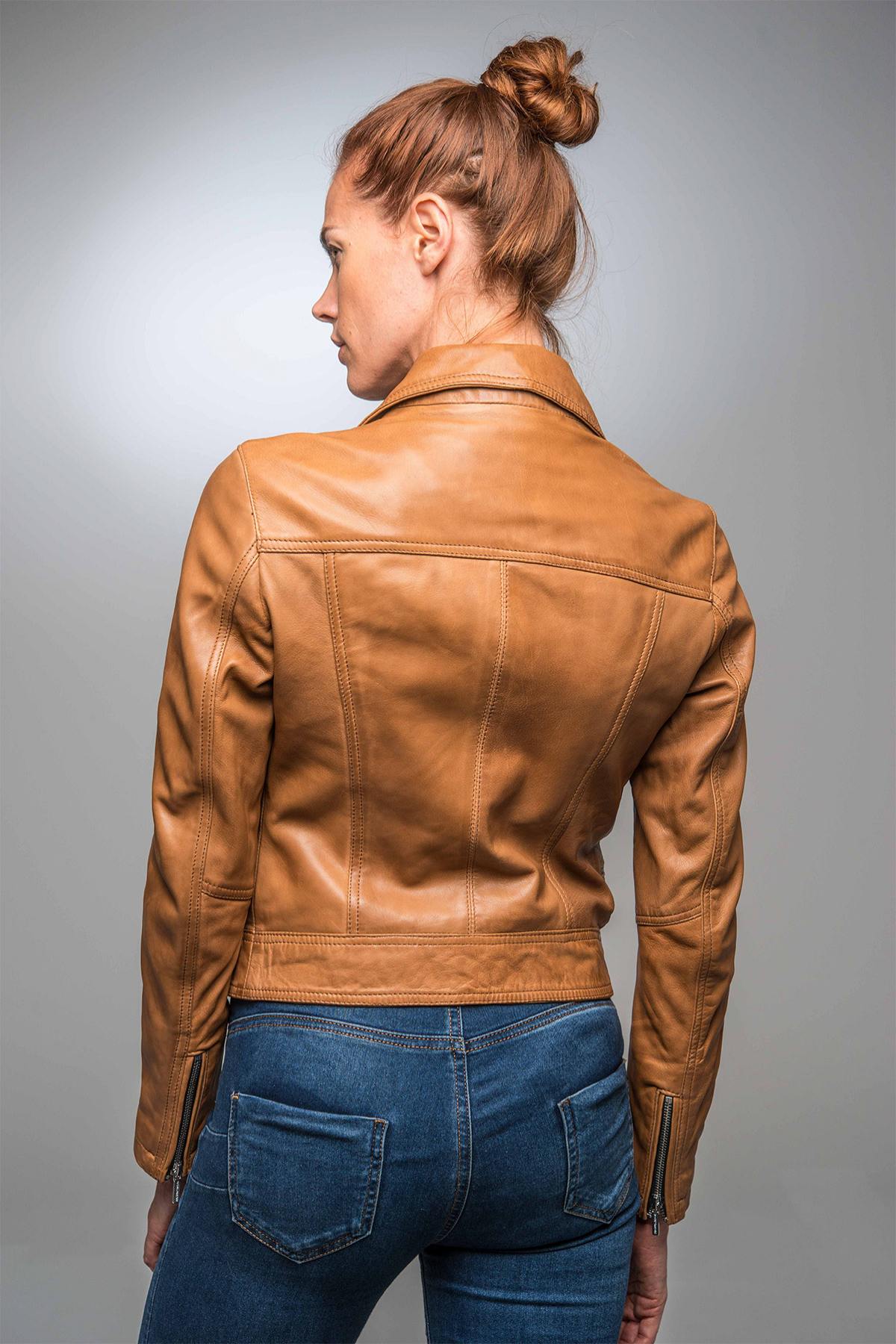 Chaqueta Mujeres Rose Garden PANEMA LAMB CASTEL TAN ZZ10 — vista 4
