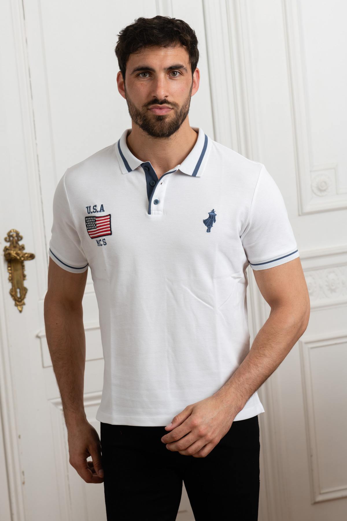 Polo Hombre Mcs GMPOMC_C053 001 BLANC — vista 1
