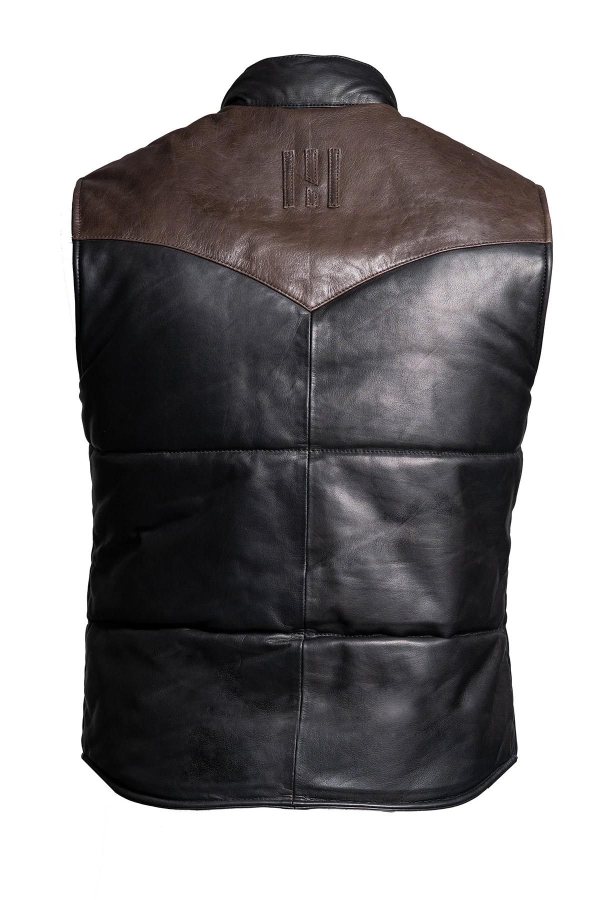 Giacche Uomo Master FISHER BLACK/BROWN — vista 5