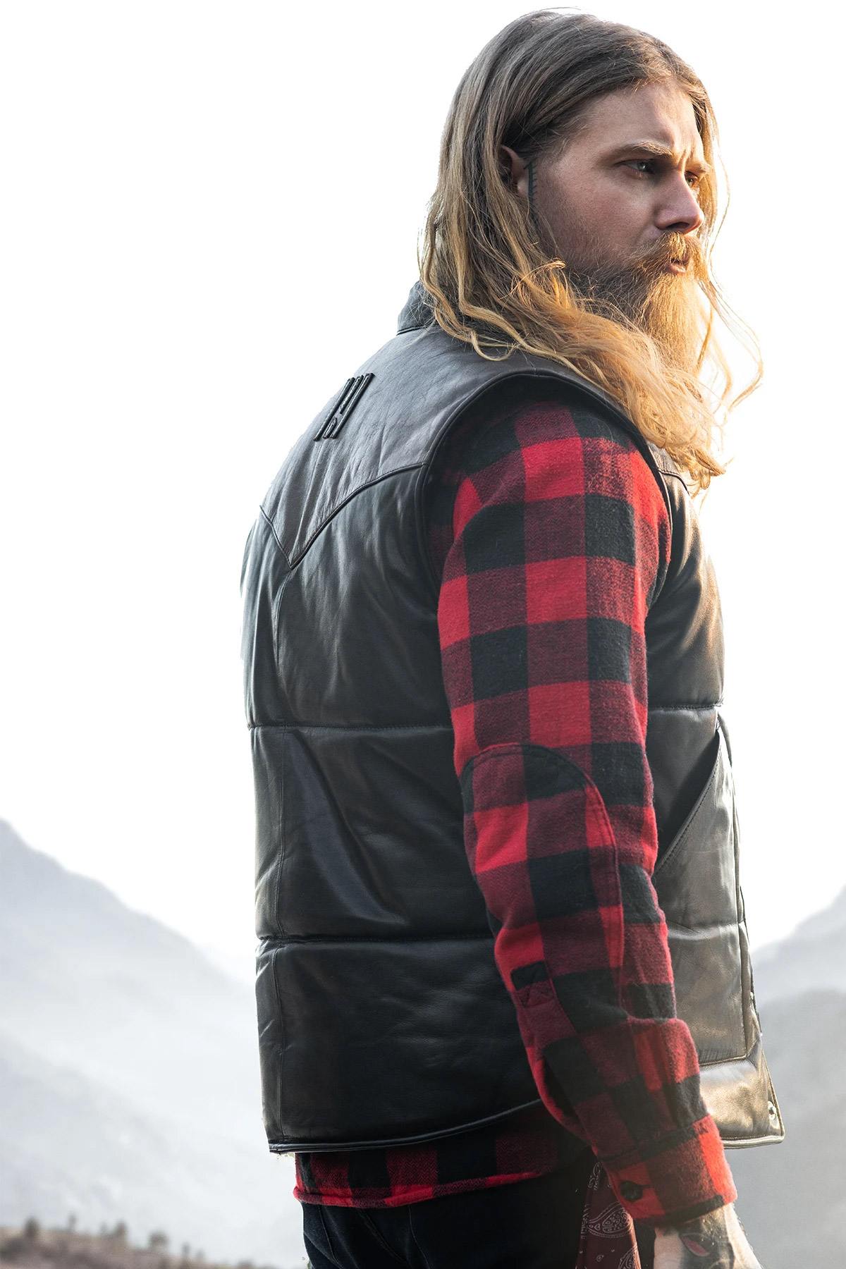Giacche Uomo Master FISHER BLACK/BROWN — vista 7