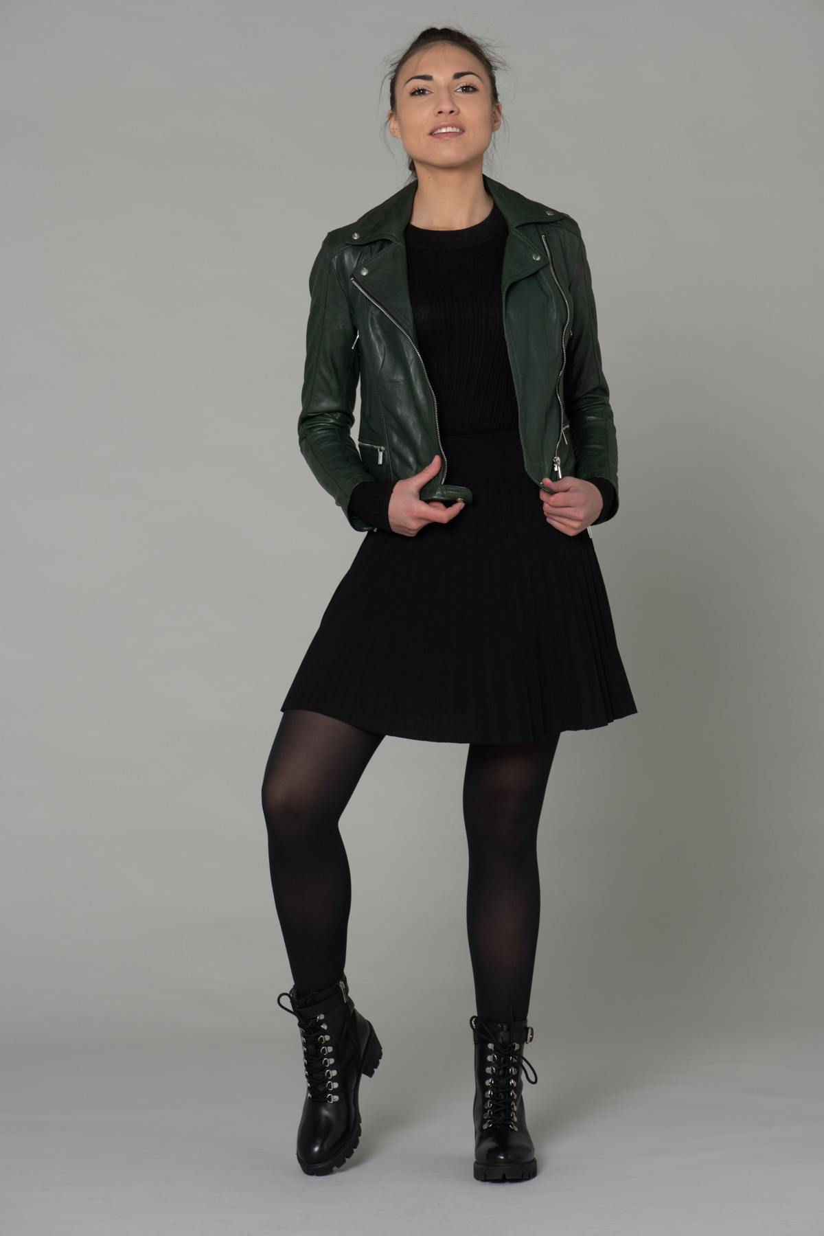 Blouson Femme Rose Garden PANEMA LAMB CASTEL DARK GREEN ZZ10 — vue 2