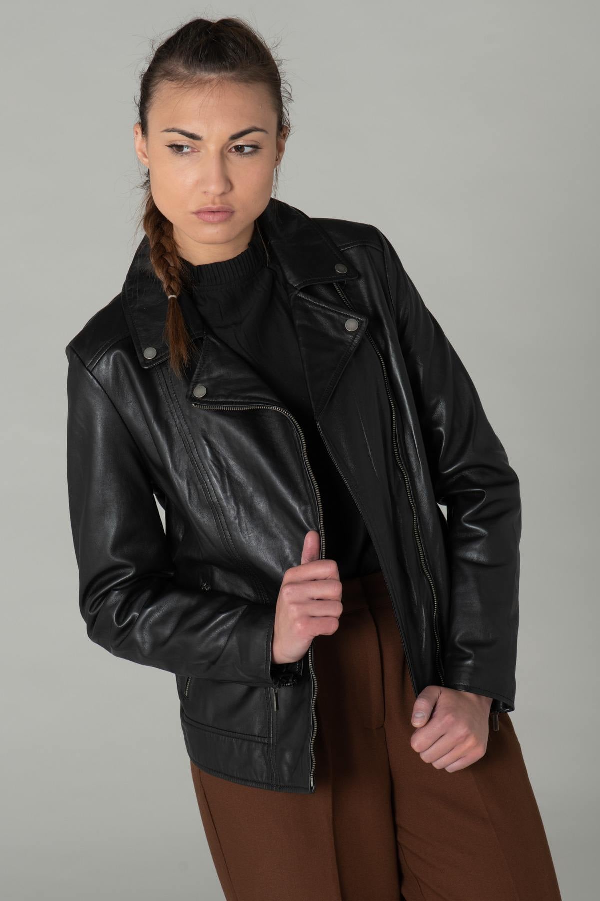 Chaqueta Mujeres Rose Garden BREDA CURVE SHEEP MANILA BLACK — vista 3