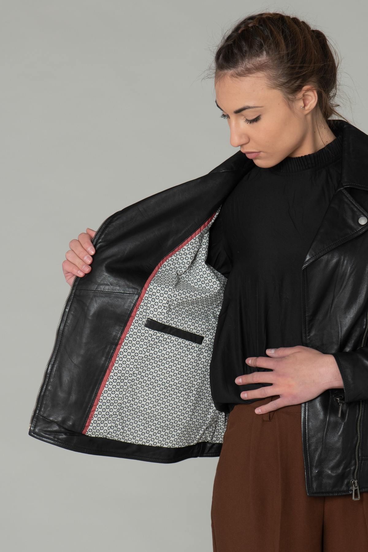 Chaqueta Mujeres Rose Garden BREDA CURVE SHEEP MANILA BLACK — vista 4