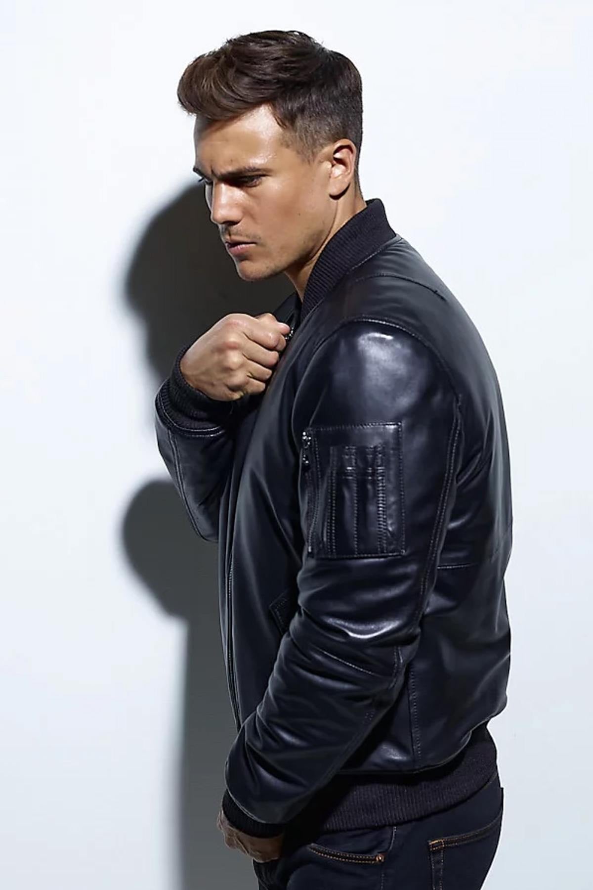 Chaqueta Hombre Daytona MERMOZ LAMB RUBY LIGHT BLACK — vista 2