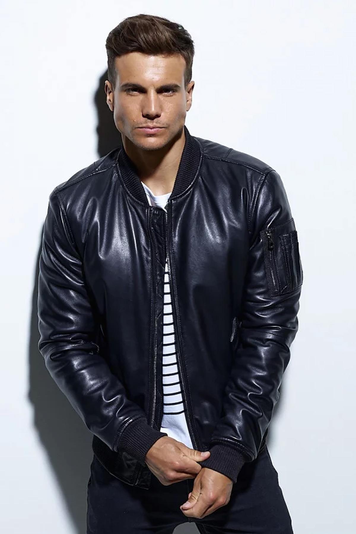 Chaqueta Hombre Daytona MERMOZ LAMB RUBY LIGHT BLACK — vista 1