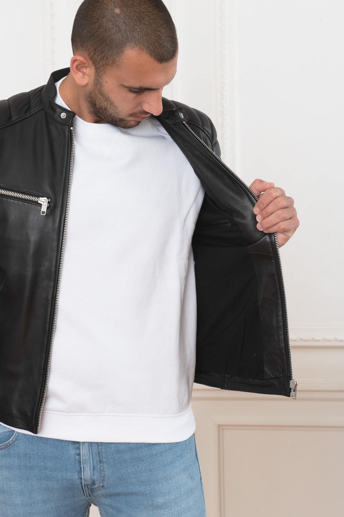 Herren Jacke Serge Pariente WARRIOR NOIR — Ansicht 6
