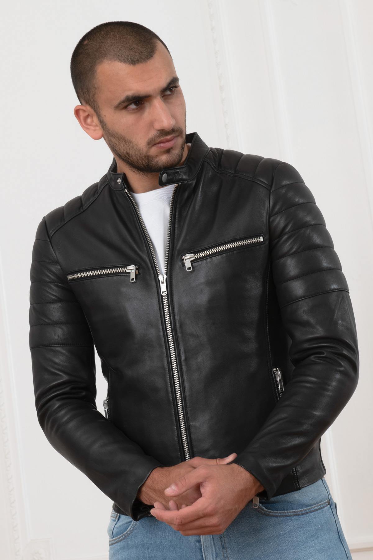 Herren Jacke Serge Pariente WARRIOR NOIR — Ansicht 1