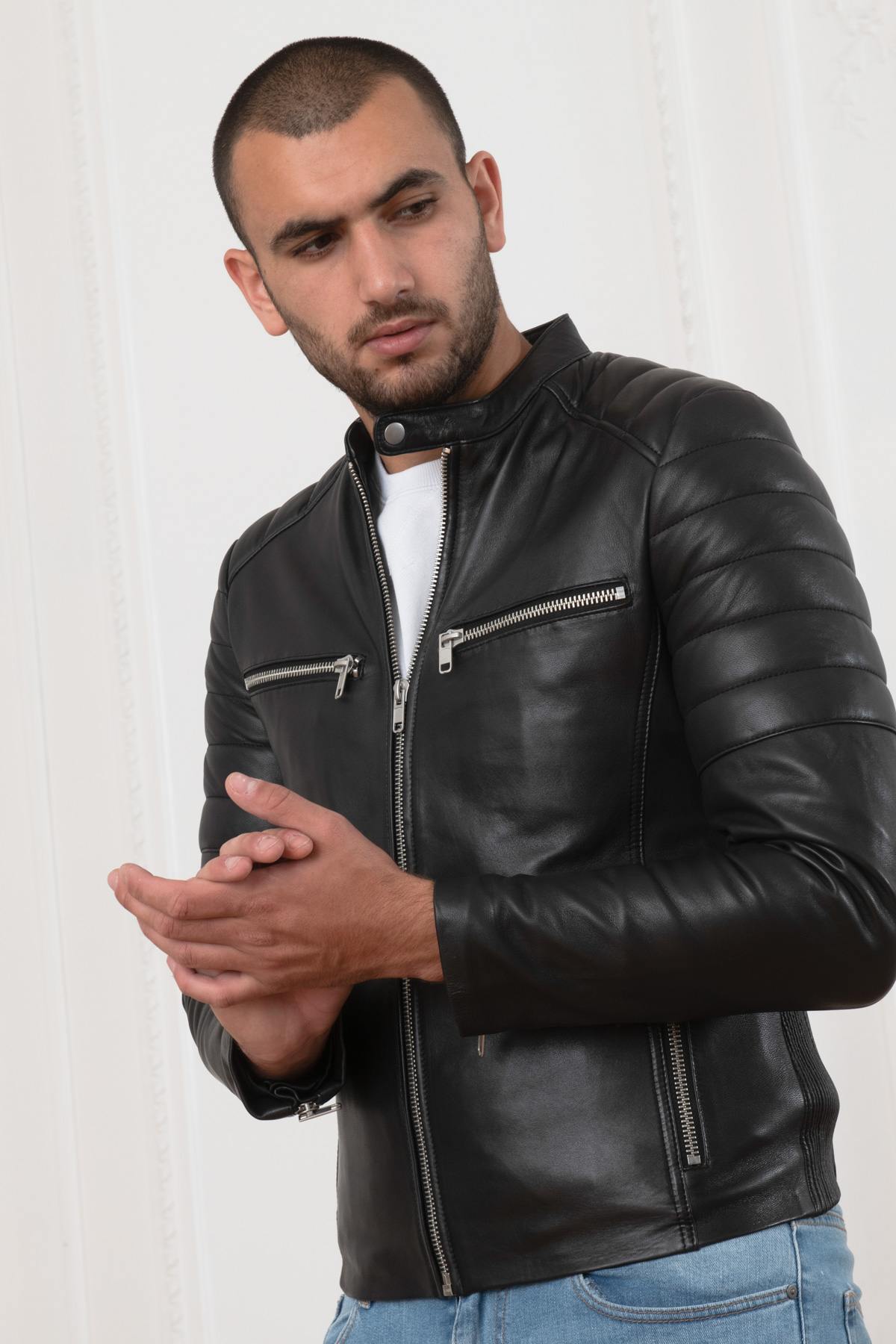 Herren Jacke Serge Pariente WARRIOR NOIR — Ansicht 8