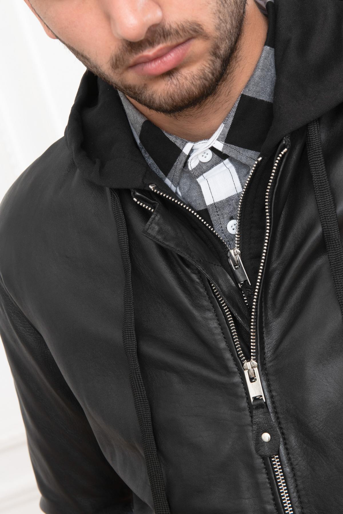 Giacche Uomo Serge Pariente BALLE HOOD BLACK — vista 5