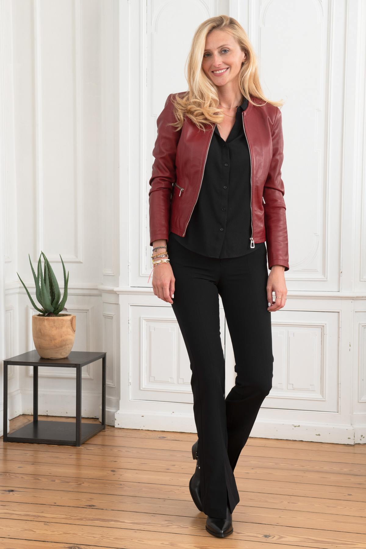 Chaqueta Mujeres Rose Garden ETHEL LAMB MANILLA REDWINE — vista 2