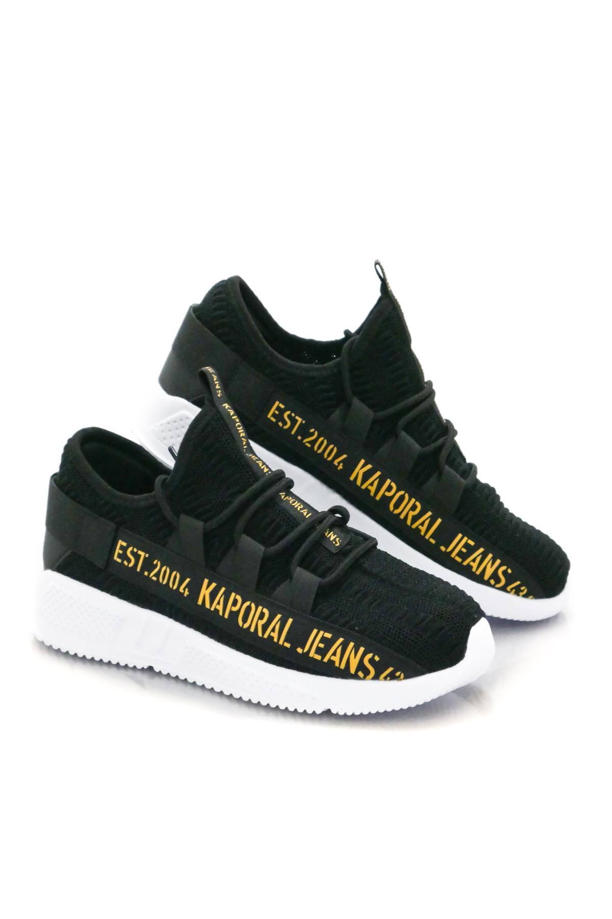 Baskets En Toile Homme Kaporal Shoes DOFINO NOIR/CAMEL — vue 1