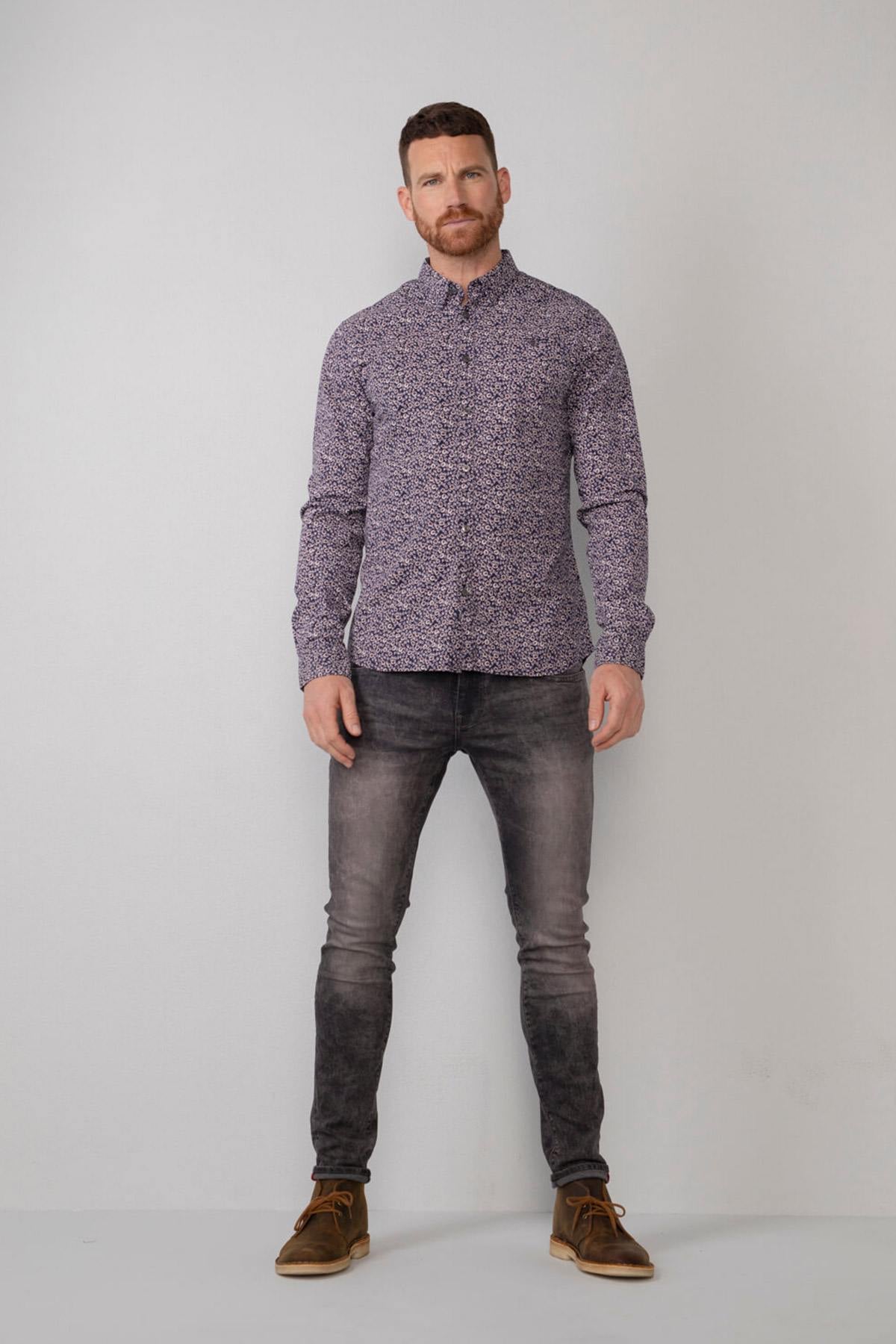 Camicia Uomo Petrol Industries SIL412 5147 DARK PETROL — vista 3