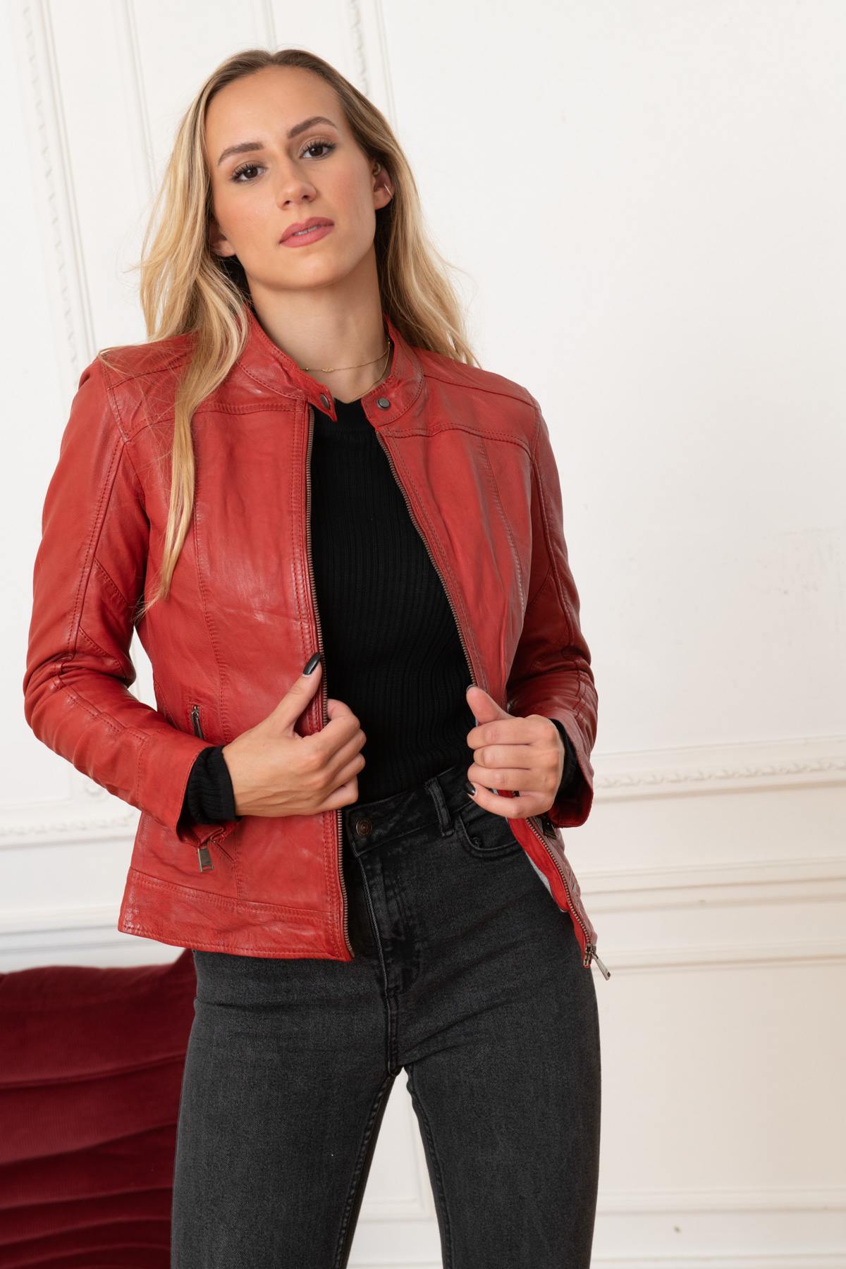 Blouson Femme Cityzen ISABELA RED — vue 1