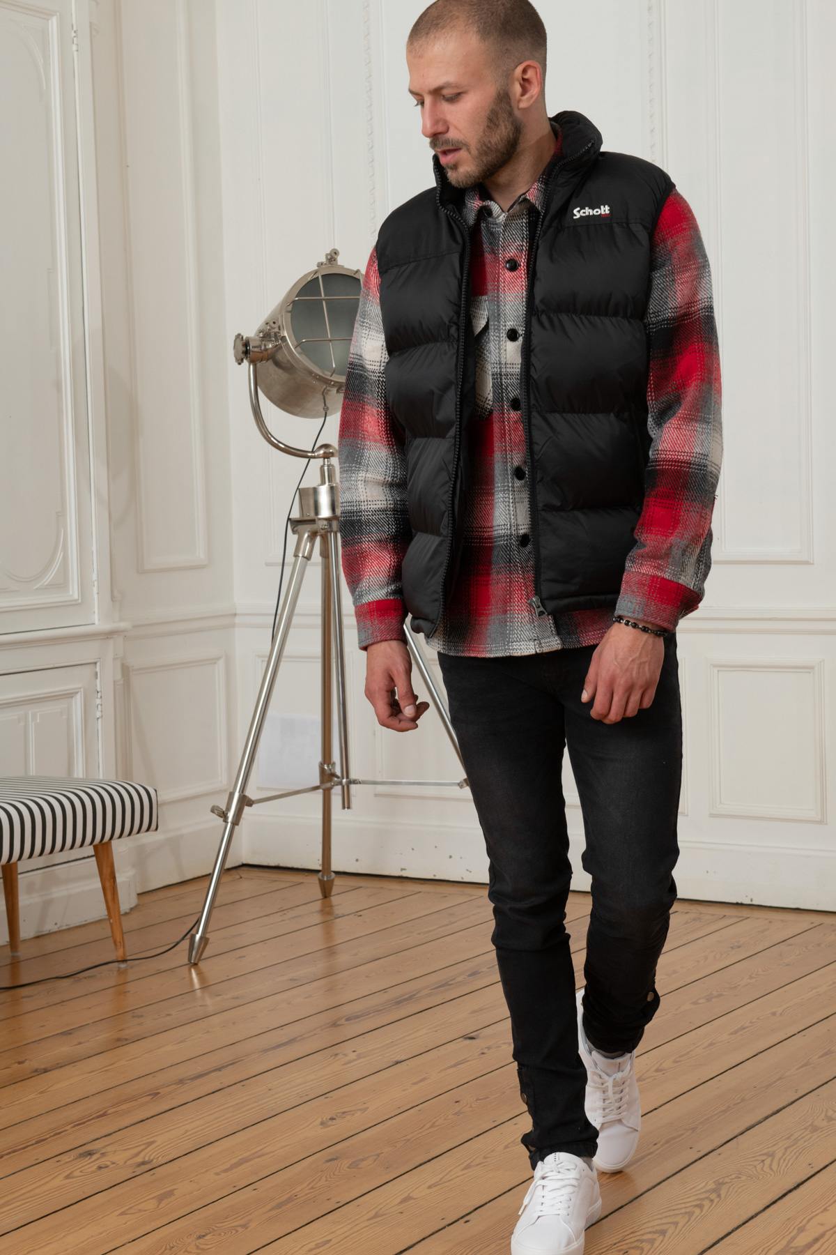 Blouson Homme Schott UTAHV BLACK — vue 2