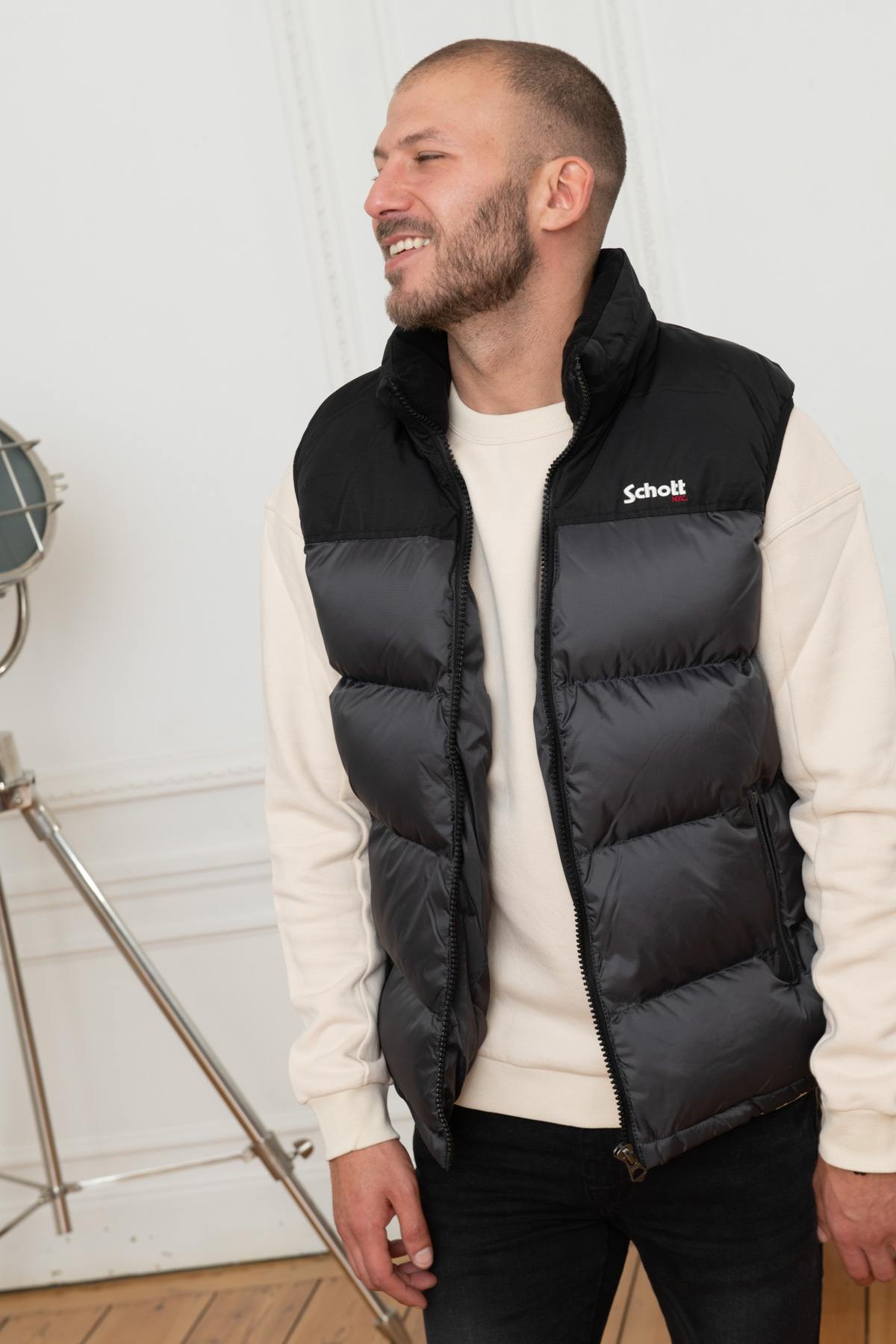 Chaqueta Hombre Schott UTAHV ANTHRACITE — vista 4