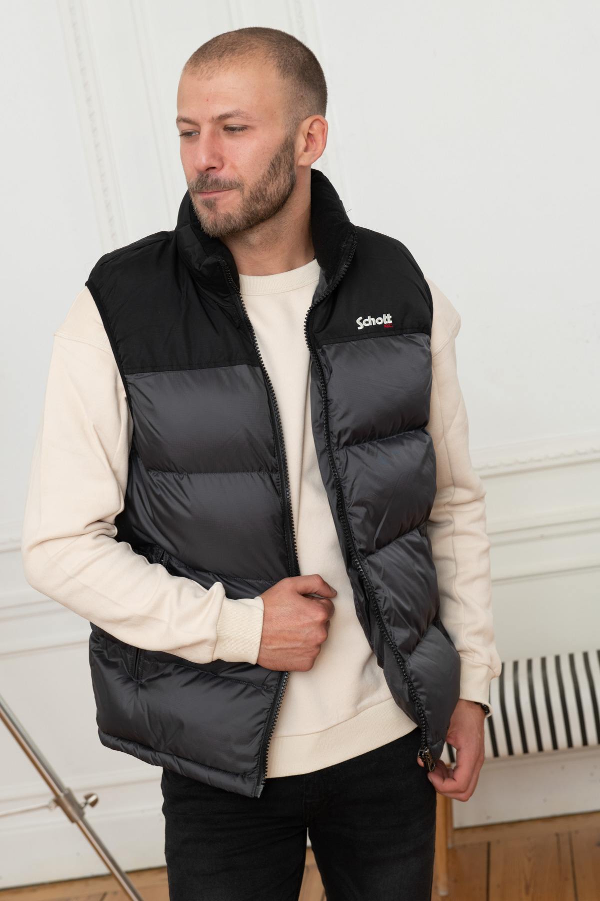 Chaqueta Hombre Schott UTAHV ANTHRACITE — vista 1