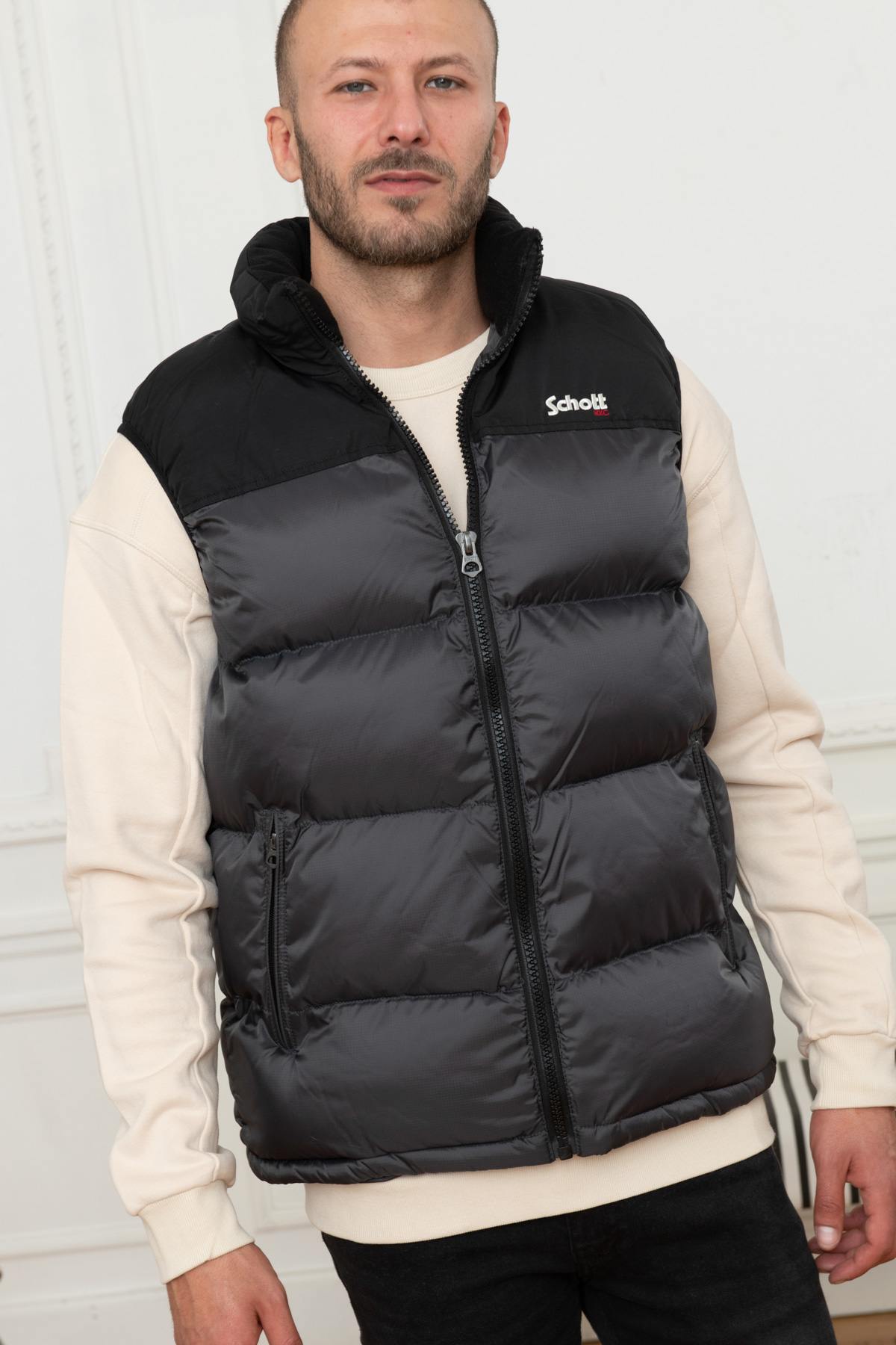 Chaqueta Hombre Schott UTAHV ANTHRACITE — vista 3