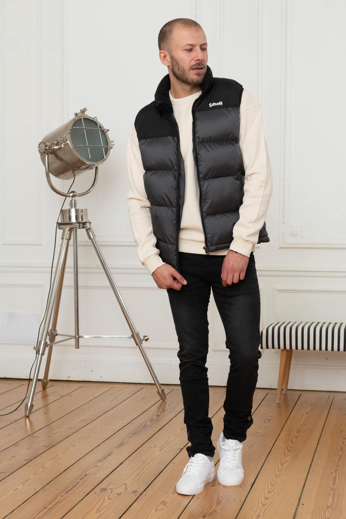 Chaqueta Hombre Schott UTAHV ANTHRACITE — vista 2