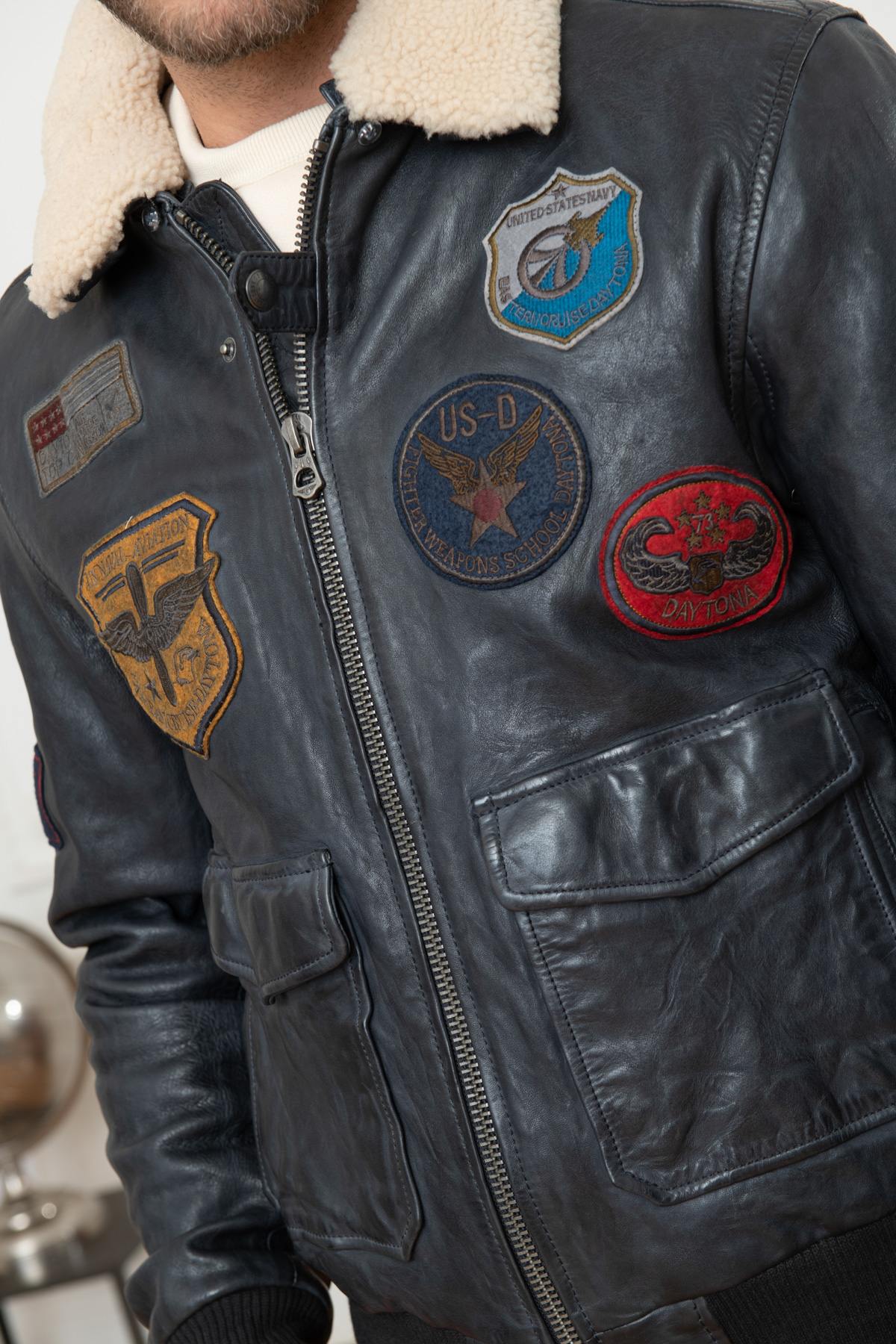 Chaqueta Hombre Daytona MYTHIC + FUR SHEEP PETROL NAVY BLUE — vista 8