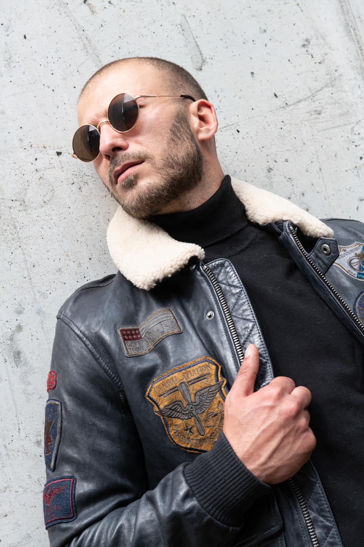 Chaqueta Hombre Daytona MYTHIC + FUR SHEEP PETROL NAVY BLUE — vista 7