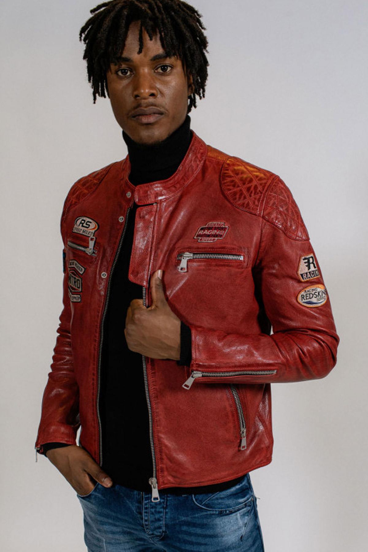Giacche Uomo Redskins NITRO BARCELONA RED — vista 4
