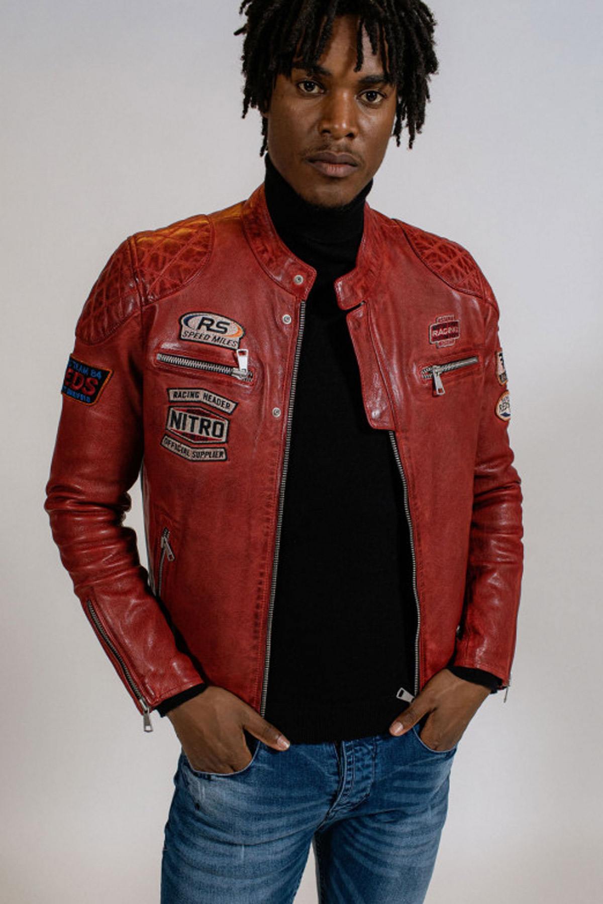 Giacche Uomo Redskins NITRO BARCELONA RED — vista 2