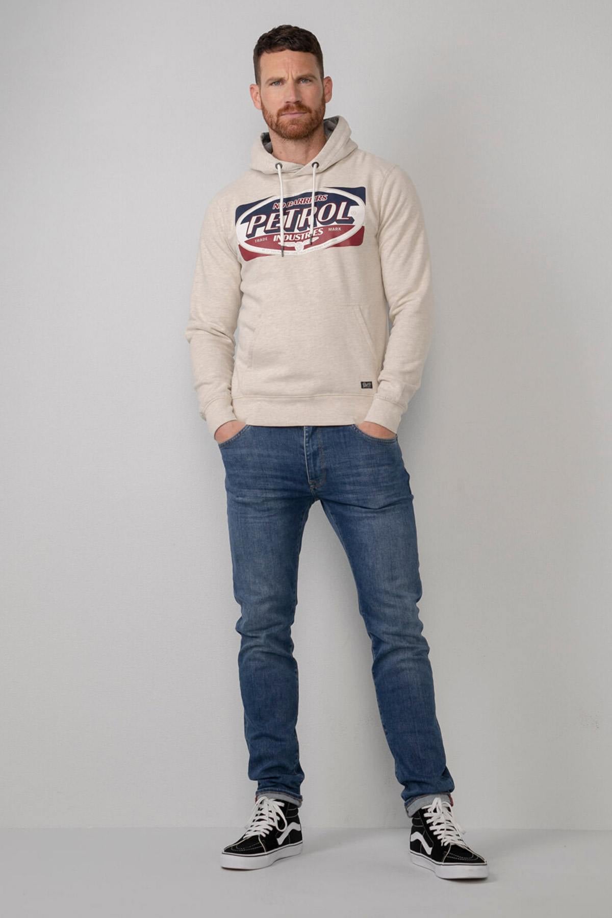 Maglione/felpa Uomo Petrol Industries SWH300 0009 ANTIQUE WHITE MELEE — vista 2