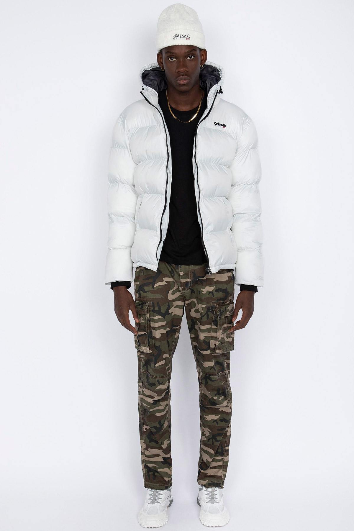 Blouson Homme Schott IDAHO2 WHITE — vue 5