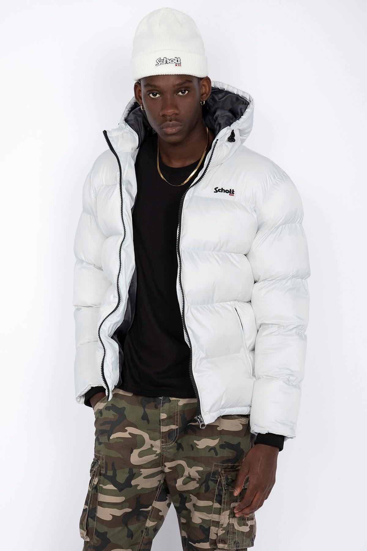 Blouson Homme Schott IDAHO2 WHITE — vue 6