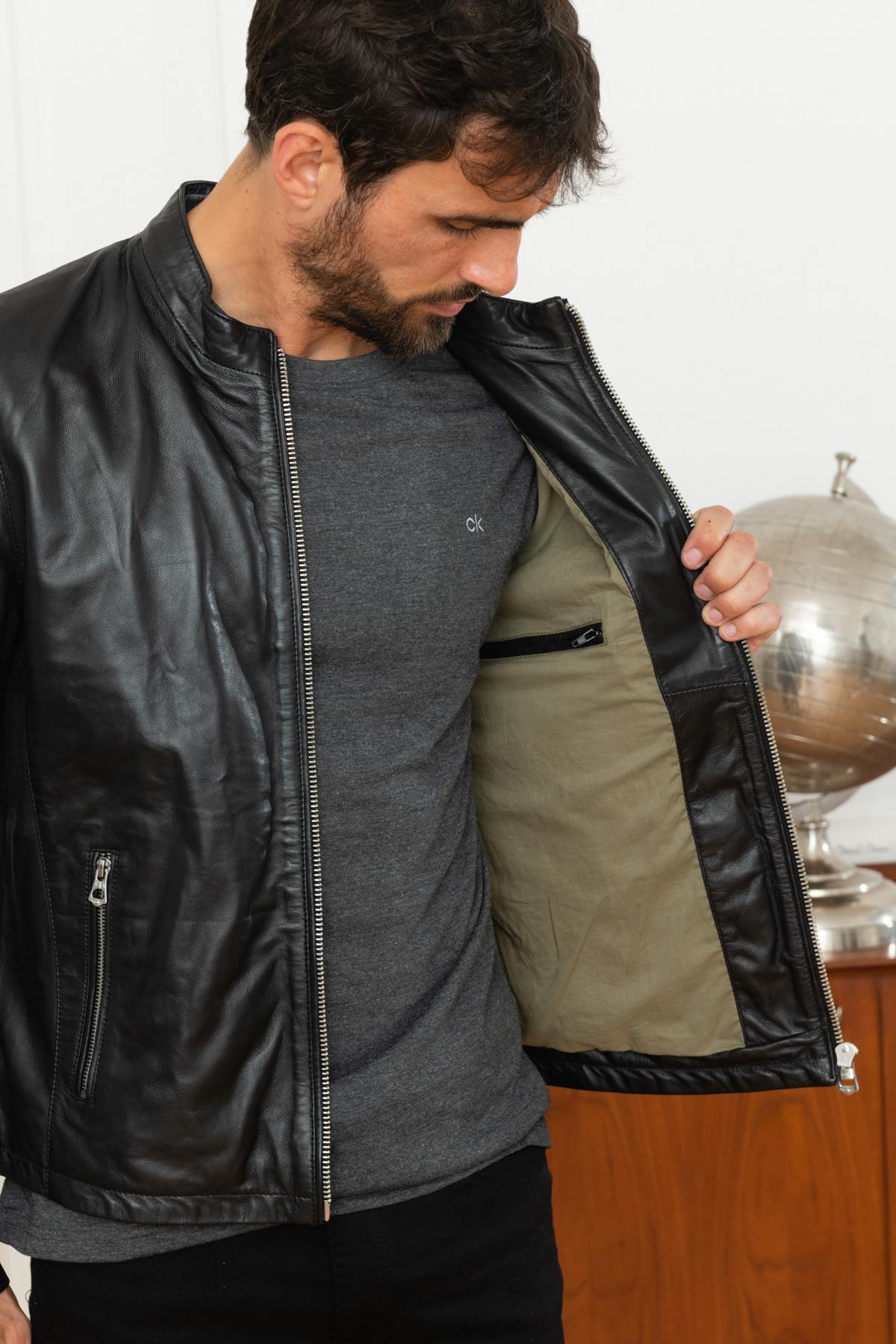 Giacche Uomo Daytona FERULLI SHEEP DUTTI BLACK — vista 4