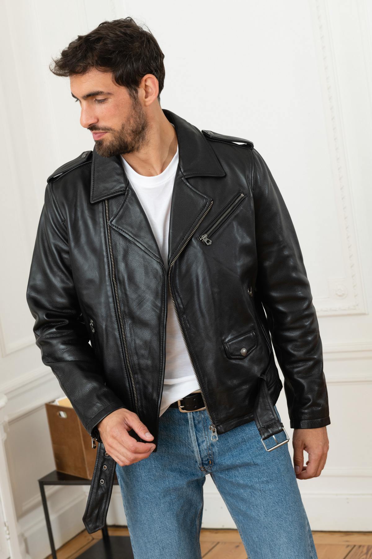 Herren Jacke Daytona RICK COW AIR MILLED BLACK — Ansicht 6
