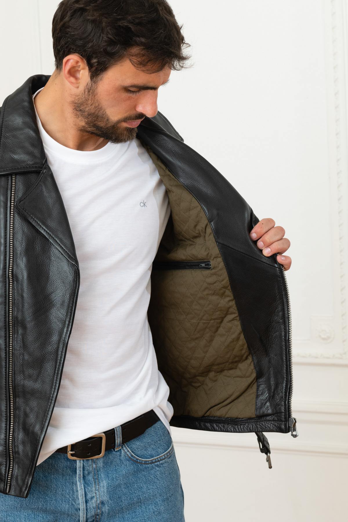 Herren Jacke Daytona RICK COW AIR MILLED BLACK — Ansicht 4