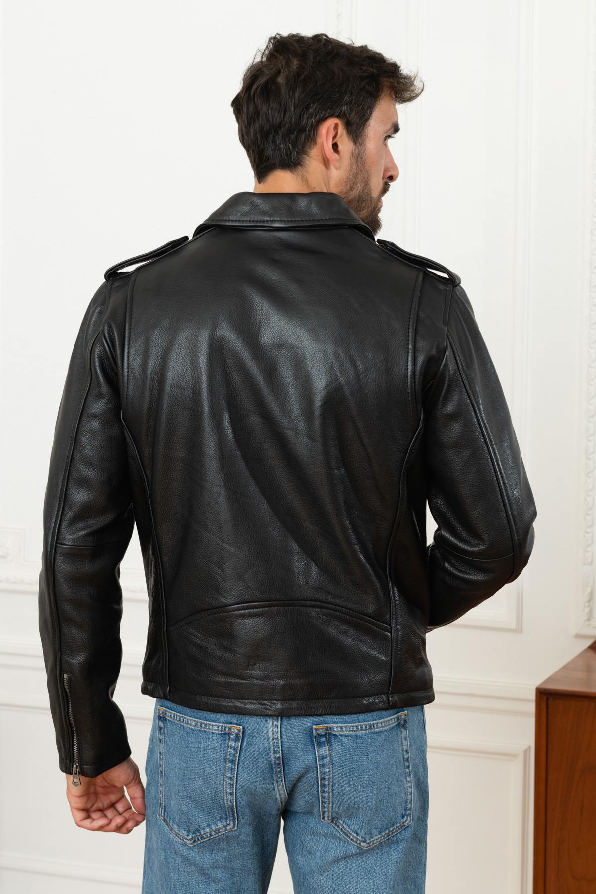 Herren Jacke Daytona RICK COW AIR MILLED BLACK — Ansicht 5